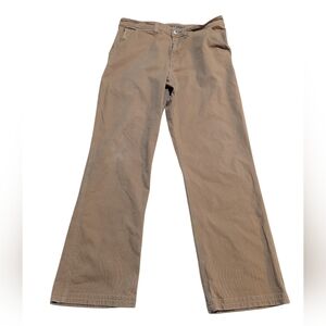 Duluth Trading Men's Flex Fire Hose Relaxed Fit Pants 35X30Brown Tan